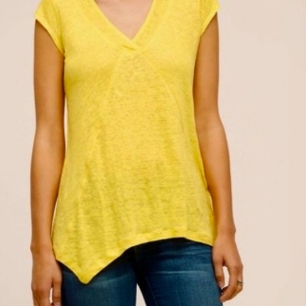 Anthropologie MEADOW RUE Yellow Top